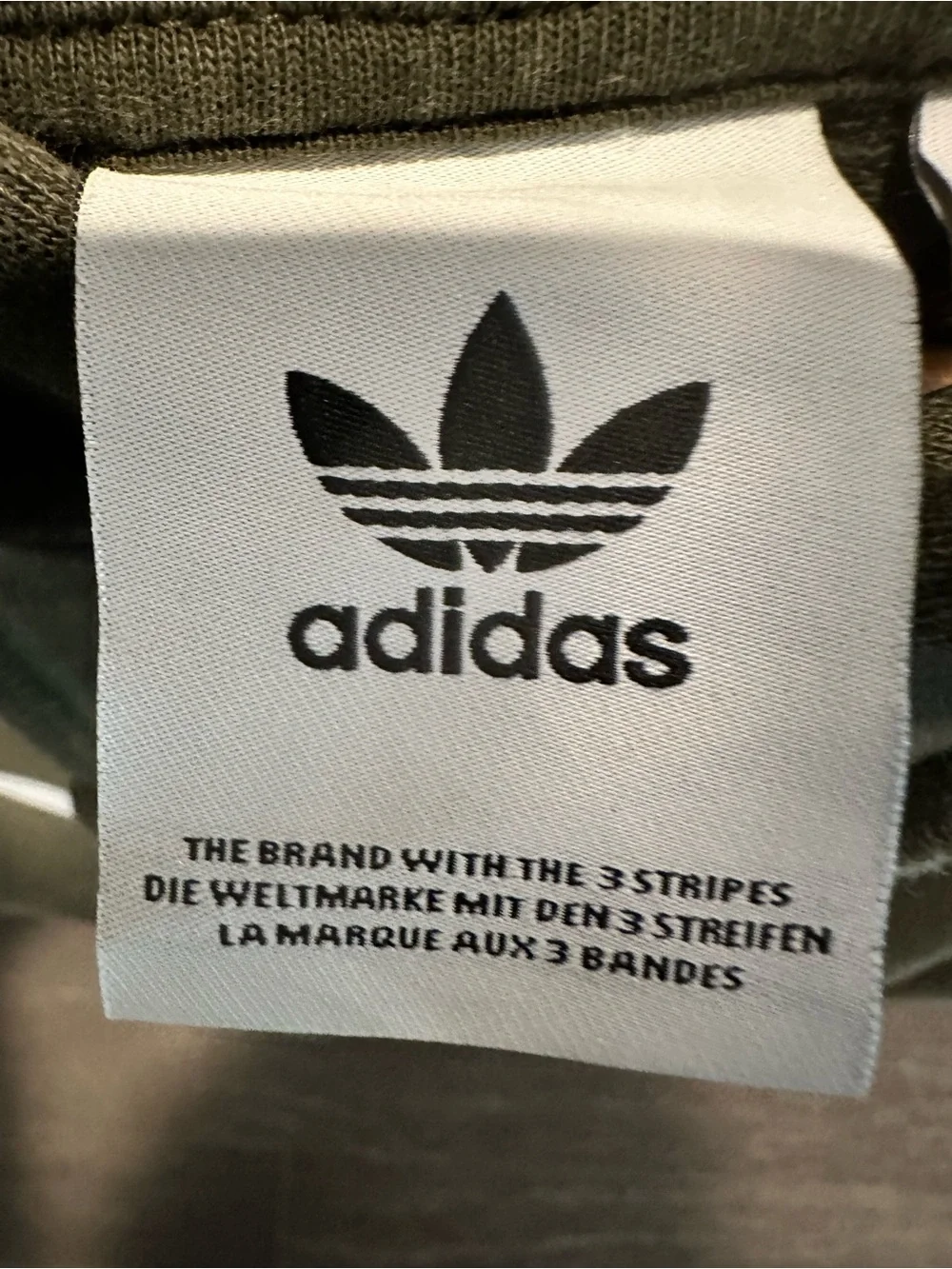 adidas Olive Green Trefoil Pullover Hoodie